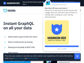 'hasura.io' screenshot