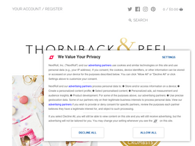 thornbackandpeel.co.uk homepage screenshot