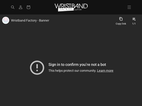 wristbandfactory.com.au homepage screenshot