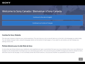 'sony.ca' screenshot