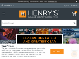 'henrys.com' screenshot