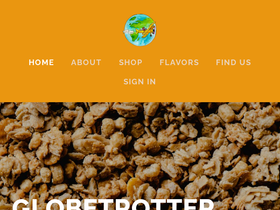 globetrottergranola.com homepage screenshot