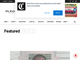 'cullmantribune.com' screenshot