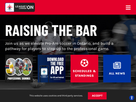 'league1ontario.com' screenshot