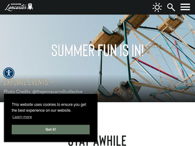 'discoverlancaster.com' screenshot