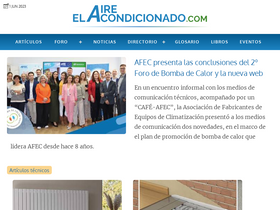 'elaireacondicionado.com' screenshot
