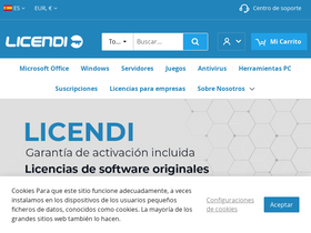 'licendi.com' screenshot