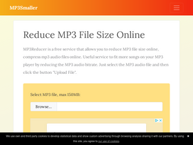 'mp3smaller.com' screenshot