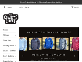 The Cowboy's Closet website screenshot