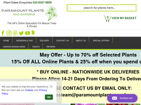 'paramountplants.co.uk' screenshot