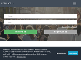 'populace.cz' screenshot