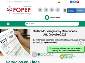 'fopep.gov.co' screenshot