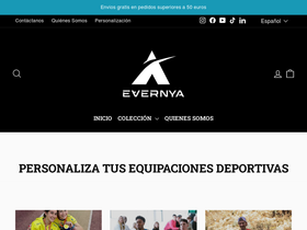 evernya.es homepage screenshot