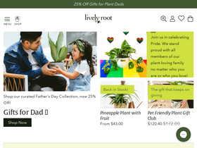 'livelyroot.com' screenshot
