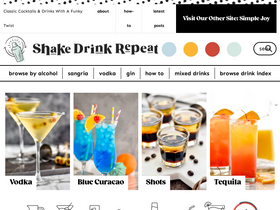 'shakedrinkrepeat.com' screenshot