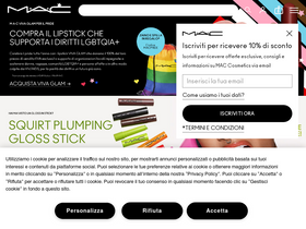 'maccosmetics.it' screenshot