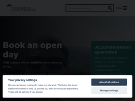 'glos.ac.uk' screenshot