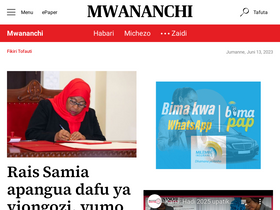 'mwananchi.co.tz' screenshot
