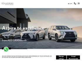 'lexus.ae' screenshot
