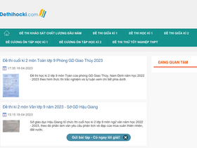 'dethihocki.com' screenshot