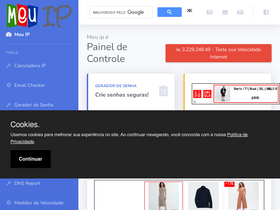 'meuip.com.br' screenshot