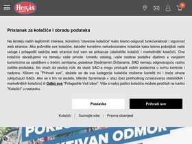 'hervis.hr' screenshot