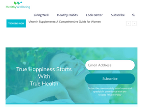 'healthywellbeing.com' screenshot