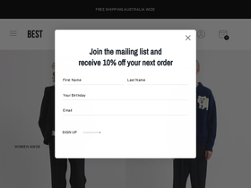 bestjumpers.com.au homepage screenshot