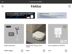 'telldus.com' screenshot
