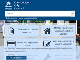 'cambridge.gov.uk' screenshot