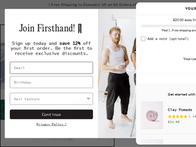 Firsthand Supply website screenshot
