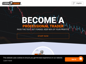 'earn2trade.com' screenshot