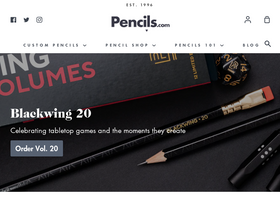 'pencils.com' screenshot