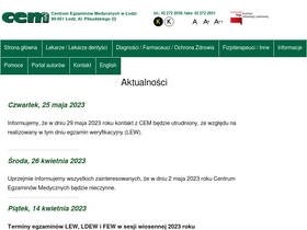'cem.edu.pl' screenshot