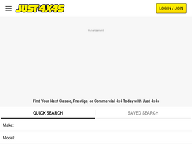 'just4x4s.com.au' screenshot