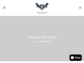 lineagebotanica.com homepage screenshot
