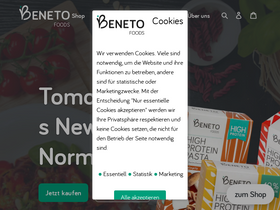 benetofoods.com homepage screenshot