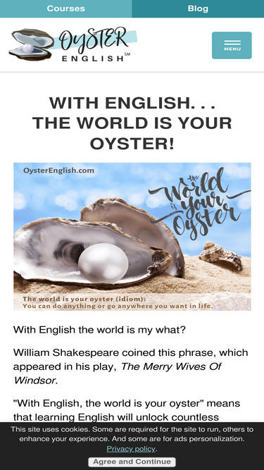 Oyster English Blog New Site Updates