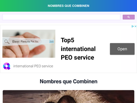 'nombresquecombinen.com' screenshot
