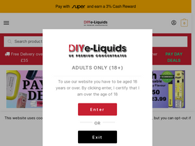 'diyeliquids.co.uk' screenshot