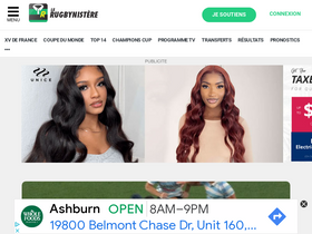 'lerugbynistere.fr' screenshot