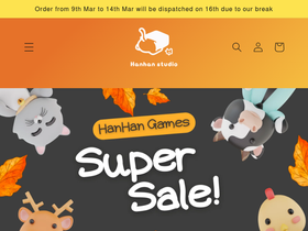 hanhangames.com homepage screenshot
