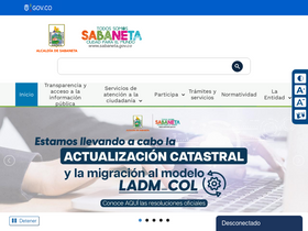 'sabaneta.gov.co' screenshot