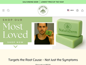 naturaderm.co homepage screenshot