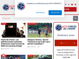 'actuforcesdelordre.fr' screenshot