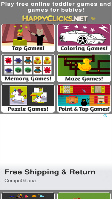 Free online preschool game by Happyclicks