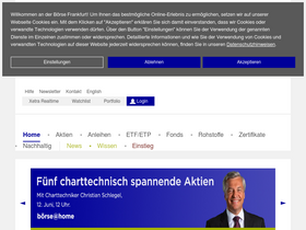 'boerse-frankfurt.de' screenshot