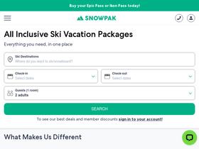 'snowpak.ca' screenshot