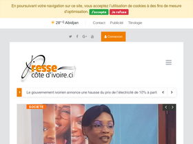 'pressecotedivoire.ci' screenshot