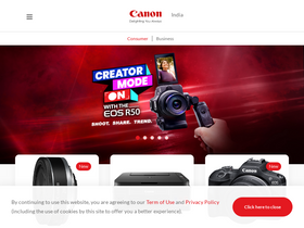 'edge.canon.co.in' screenshot